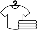 Wash and fold laundry services icon