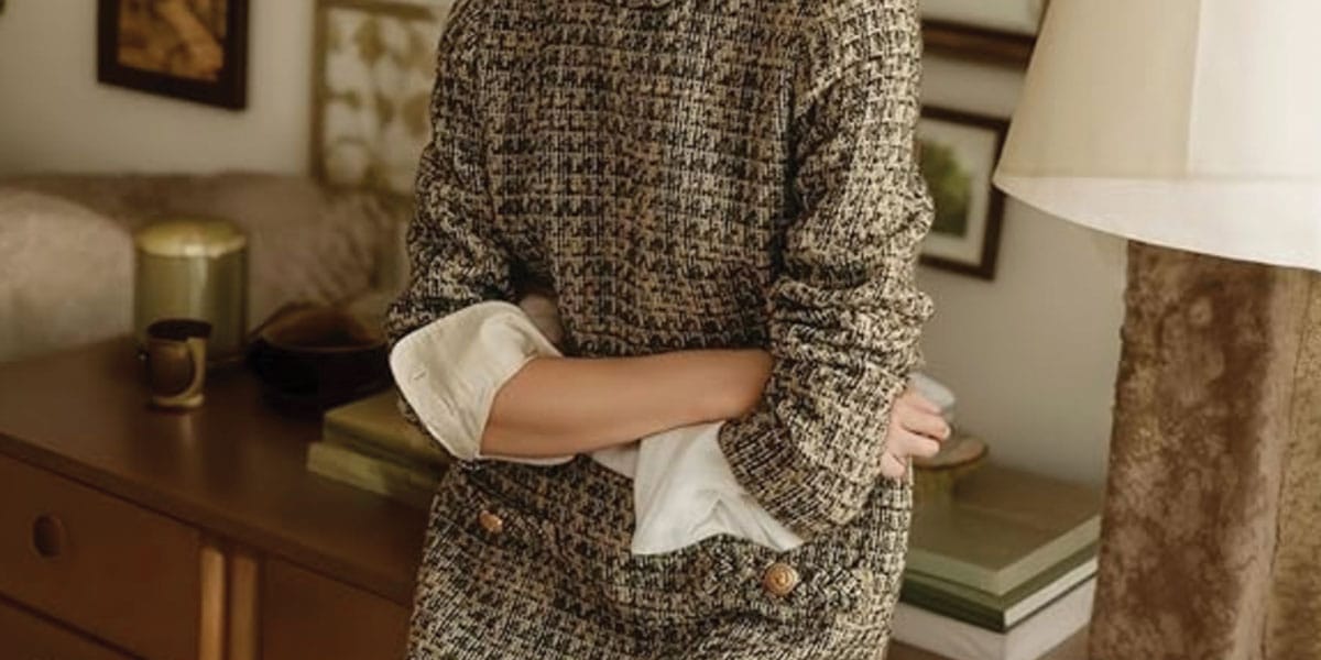 tweed plaid mini dress from Amazon